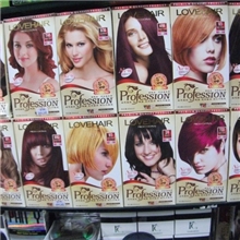 美发用品批发/爱毛发染发膏/双支家用染发剂/多色