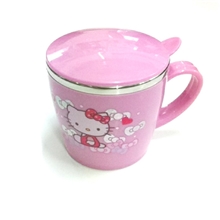 供应Kitty儿童餐具韩国儿童杯子可爱粉红色