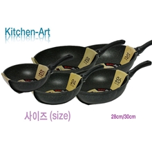韩国进口kitchen-art品牌麦饭石无烟不粘炒锅