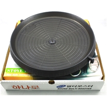 韩国烤盘圆形无烟烤盘不粘烤盘卡式炉烤盘