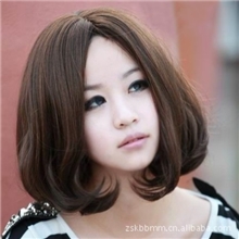 中分假发短发BOBO头时尚蓬松修脸百搭女生假发套日韩潮流
