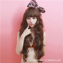 卷发假女生卷发长假发可齐可斜刘海修脸微卷BOBO日韩流行甜美可爱
