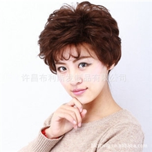假发短发短卷中老年女士假发卡尼卡伦丝现货小额假发批发