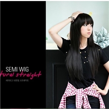 100%真人发丝真人发假发齐刘海长直发真发许昌假发厂家批发