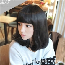 新款整顶假发女梨花头修脸中长发bobo头齐刘海女式假发套