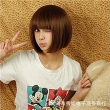 批发假发女圆脸短发梨花头长卷发jiafaBOBO头波波头假头套发型