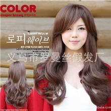 JS004外贸非主流女生长卷发假发修脸清爽可爱假发欧美日韩专供