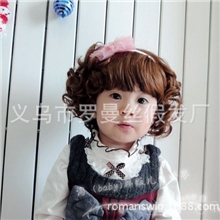 婴儿童假发398103宝宝婴幼儿童摄影拍照相短卷发进口发丝质