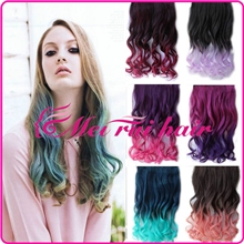 假发彩发片渐变色假发接发片五卡接发片一片式假发片长卷发