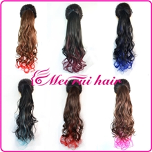 假发马尾渐变色马尾彩色假马尾捆绑式马尾长卷发彩发现货