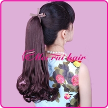 假发马尾梨花烫马尾高温丝假发马尾辫长卷发马尾捆绑式马尾