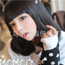 齐刘海甜美可爱时尚假发梨花头