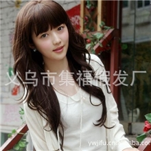 齐刘海中卷长发清新自然款时尚假发一件代发