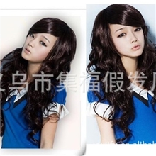 斜刘海小卷长发假发头套非主流时尚假发