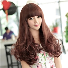 长卷发大波浪BOBO假发漂亮斜刘海卷发长卷现货假发批发