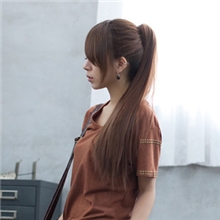 SILVI假发马尾爪夹绑式直马尾仿真发假马尾假发辫子假发片