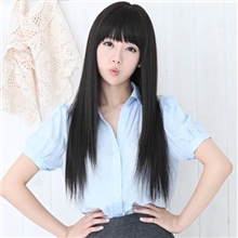 韩国假发长直蓬松女生长发齐刘海发型气质时尚假发假发套批发