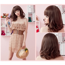 梨花头假发短发新款女生短卷发bobo头中卷发蓬松齐刘海发型