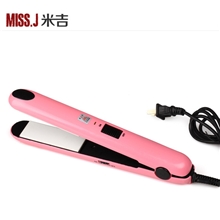 粉色控陶瓷宽版直发器粉色迷你温控直发器