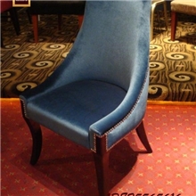 包运费豪华铜钉实木脚布艺餐椅