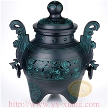 酉圆工坊山东黑陶电子香熏炉纯手工打造电热熏香炉