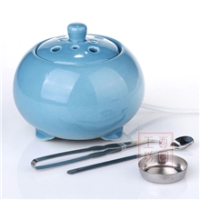 xy112天蓝冰裂调温电子香熏炉/德化陶瓷工艺熏香炉批发