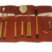 老凤眼竹竹香具7件套香铲香勺尘扫灰扫香著灰押套装香道用品