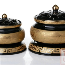 供应佛教双龙飞舞金地双龙无极调温电子熏香炉