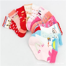 锋美新品纯棉儿童袜子/卡通童袜/1-3岁女童袜/儿童袜子批发C011