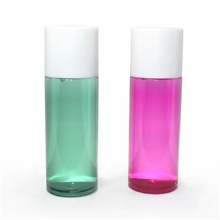 供应化妆品包装厚壁PET塑料瓶120ml配塑料盖配内塞直圆水乳瓶