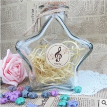 大号五星许透明玻璃瓶许愿瓶，木塞瓶，漂流瓶，加厚五星瓶