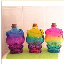 徐州玻璃瓶厂家供应小猫玻璃瓶彩色玻璃瓶正品异型玻璃瓶