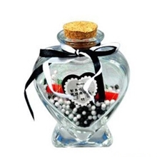 小号桃心闪光许愿瓶玻璃瓶漂流瓶幸运瓶礼物