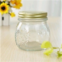 厂家直销300ml雕花瓶玻璃罐