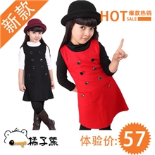 2013新春款童东装韩版妮子套装儿童裙套装童三件套T807