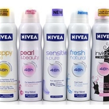 化妆品批发NIVEA妮维雅女士止汗喷雾净白柠檬草爽身喷雾150ml