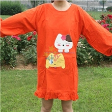 厂家批发小猫长袖围裙韩式风格纯棉创意时尚围裙家居厨房用品