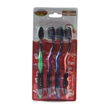 韩国高档纳米竹炭牙刷牙刷厂家批发彻底清洁口腔双层软毛