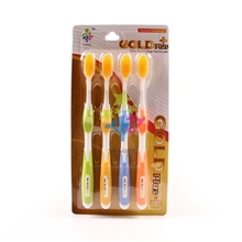 韩国16克金四支装牙刷厂家直销韩版纳米牙刷批发超细软毛牙刷