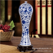 厂家生产青花美人瓷家居瓷瓶手绘简约时尚青花瓷装饰品