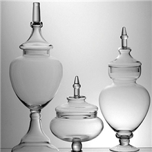 【欣唯嘉】透明玻璃有盖器皿高档工艺品酒店配饰欧式城堡