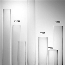 巴洛克透明玻璃直筒圆柱花瓶客厅酒店装饰婚礼用品