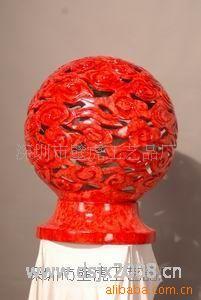 深圳雕塑厂供应酒店艺术品-陈设透雕宫灯（玻璃钢材质）