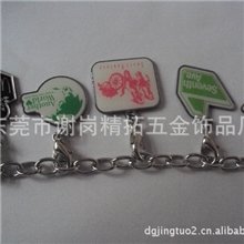 来图来样定制印刷金属项链烤漆滴胶合金电镀项链