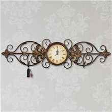 创意铁艺挂钟欧式复古静音时钟家居钟饰壁挂艺术挂钟创意挂钟