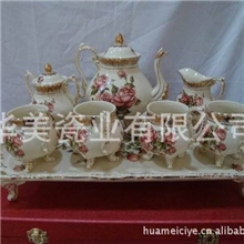 欧式奢华家居摆设/意大利象牙瓷8头茶具