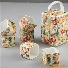 供应陶瓷礼品/骨瓷茶具/工艺茶具/特色方形茶具