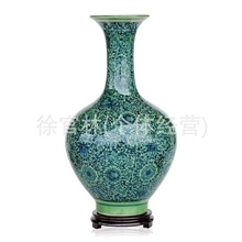 景德镇陶瓷工艺品仿古花瓶青花缠枝赏瓶花插家居客厅摆件装饰