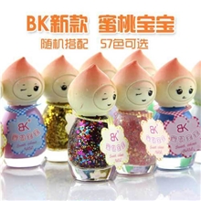 化妆品BK指甲油正品环保玫瑰精油糖果色蜜桃宝宝指甲油批发