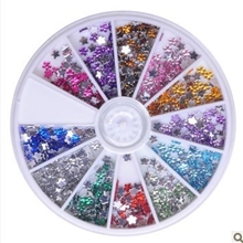 美甲梅花钻12色美甲饰品美甲贴钻平底钻美甲用品批发